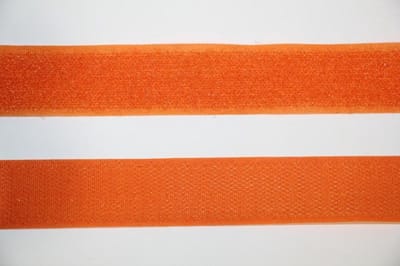 gekleurd klittenband oranje - kleur 523 - innaaibaar niet-klevend klitteband - 0,5 m x 25 mm