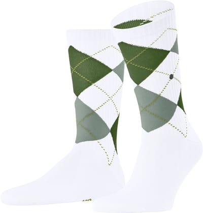 Burlington Rib Court eenkleurig katoen sokken heren wit - maat 40-46