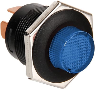 Blauwe LED Drukknop Schakelaar 12/24 V