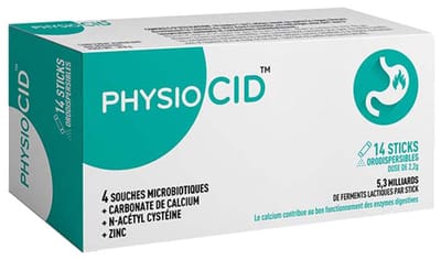 Laboratoire Immubio Physiocid 14 Orodispergeerbare Stokken