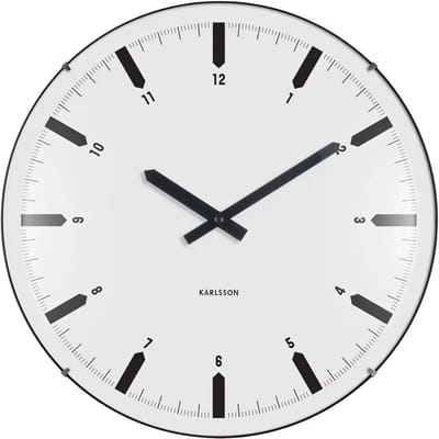 Karlsson Wandklok Realista Dome - Wit - 35x35x35cm - Wandklok Modern