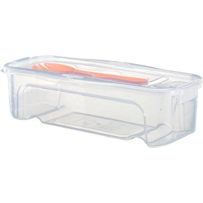 Magnetron Pastakoker met Zeef Hittebestendige Pastastomer met Deksel Spaghetti Noedel Kookdoos Keukenaccessoires white
