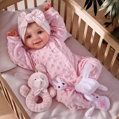 Reborn pop - Babypop meisjes - Rollenspel - Levensechte details - 43 cm - Roze