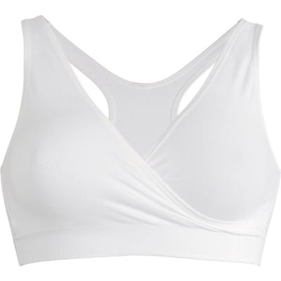 Medela Keep Cool Sleep bh - Naadloze slaapbh - Zwangerschapsbh - Voedingsbh met 2 ademende zones - Soft Touchmateriaal - Wit - Maat S