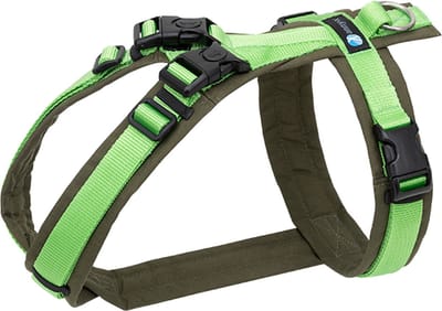 AnnyX Hondentuig - OPEN - Speurtuig – Olijfgroen-Lichtgroen - maat XXS - Borstomvang 36-42cm -