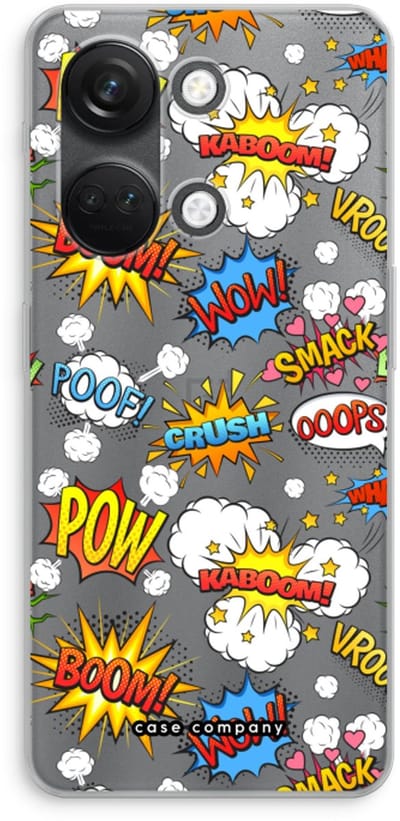 Case Company® - Hoesje geschikt voor OnePlus Nord 3 hoesje - Pow Smack - Soft Cover Telefoonhoesje - Bescherming aan alle Kanten en Schermrand