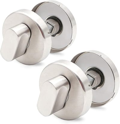 WC Rozet Indicator - Bezet Slot - Toilet Deur - Rood Groen Display - 2 Stuks - Zilver