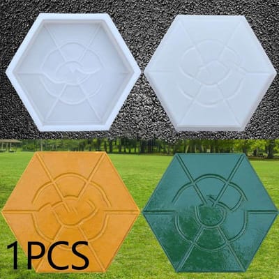 Betonnen Stapstenen - Tuinpad Stenen - Buitenruimte Creëren - Herbruikbare Mal - 20 x 20 x 5 cm - Grijs