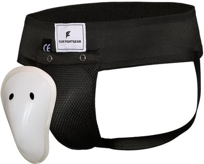Flow Fightgear Kruisbeschermer - Heren - Mesh - zwart - maat S