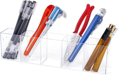 Transparante Acryl Pennenhouder voor Kantoorbenodigdheden - Organizer voor Potloden en Schrijfgerei, Ideaal voor Bureau en Tafelopbergers