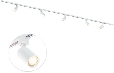 Qub Focus Railverlichting - Wit - 300 cm - I-Vorm - 5x GU10 Spots - Dimbaar - Complete Set