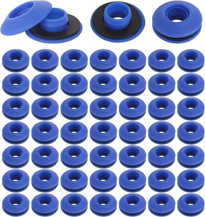 Set van 50 Blauwe Oogjes voor Zeilen, Waterdichte Oogjes voor Tent, Tarpaulin en Campingaccessoires, 27 x 27 x 10 mm