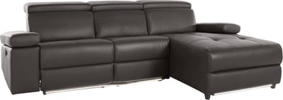 Rayland-Loungebank Rechts - Handmatig - Bruin PU
