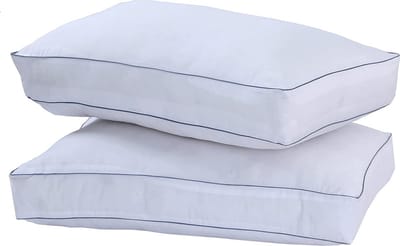 Noblesse Hoofdkussen-Boxkussen-Slaapkussen Geschikt voor rug en zijslapers- Veerkrachtig-Ventilerend – Wasbaar-Anti Allergie -Antibacterieel- Anti-huisstofmijt -60x50x10 cm-Wit -Set van 2 stuks