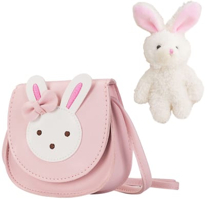 Dailygoods- Boodschappentas Mini - PU-leer - Verstelbare Schouderriem - Konijnhanger - Geschikt voor Meisjes - 13 x 13 x 5 cm - Kindertas