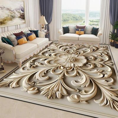3D Prachtig Bloementapijt voor Woonkamer Luxe Huis Slaapkamer Decor Grote Oppervlakte Zachte Vloerkleden Antislip Garderobe Vloermatten Wasbaar 60*90cm