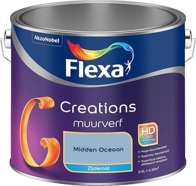 Flexa - Creations Muurverf Zijdemat - Midden Oceaan - Mengverf - 2,5 L
