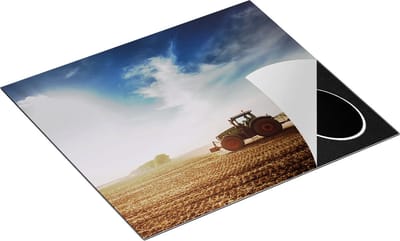 Chefcare Inductie Beschermer Tractor op het Veld - Trekker - 60x50 cm - Afdekplaat Inductie - Kookplaat Beschermer - Inductie Mat