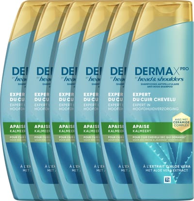 DermaXPro by Head & Shoulders Kalmerende Anti-roos Shampoo met Aloë Vera - 6 x 250ml