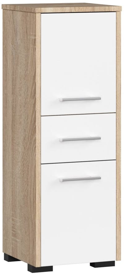 Badkamerkast FIN / AKORD Furniture Factory / Sonoma Eik - Wit / 30 x 85 x 30 cm