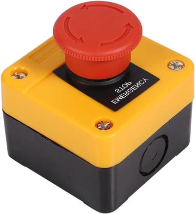 Noodstopknop - Noodschakelaar Drukknop - Machine Besturing - Plastic Omhulsel - 660V 10A - Rood