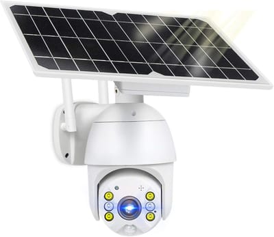 Buitenbeveiligingscamera - 4G WiFi Camera - Huisbewaking - Zonnepaneel Opladen - IP67 Waterdicht - Zwart