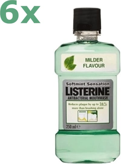 Listerine - Softmint Sensation - Mondwater - Munt - 6x 250ml - Voordeelverpakking