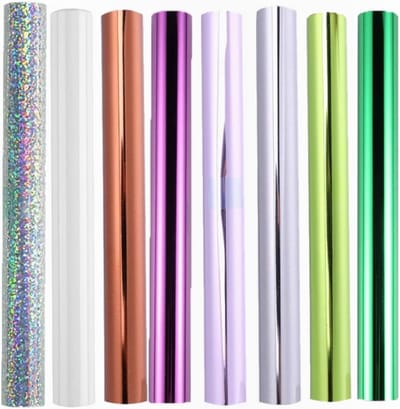 Toner Reactieve Folie Papier Hot Stempelen Inpakpapier - 5mx19.3 cm - Handgemaakte Folie voor Kaart Maken - Scrapbooking Papier - Ambachtelijk - 8 Rollen