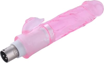 Dildo Pink met Clitoris stimulatie 3XLR Connector voor Auxfun Basic Seksmachine