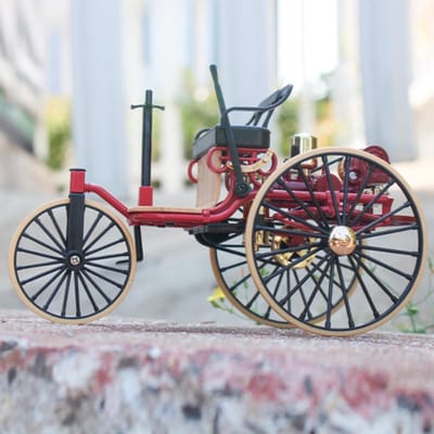 1:12 Eerste Patent Motor Klassiek Legering Stoomauto Model Diecasts Metaal Speelgoed Voertuigen Retro Driewieler Auto Model Collectie Cadeau