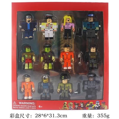 Roblox Actiefiguren 12 Stuks 2,5 Tot 3 Inch Verzamelaar Virtueel Activiteit Karakter Speelgoed Met Accessoires Doos Collectie Ontworpen Voor 12Pcs a set black