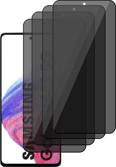 Privacy Screenprotector geschikt voor Samsung Galaxy A53 - Volledig Dekkende Gehard Glas Tempered Glass Screen Protector - 4 Stuks
