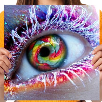 Diamond Painting Kit 5D - Oog - 30x30cm
