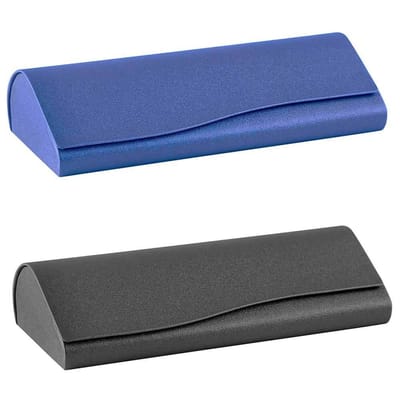 Lichtgewicht Brillenkoker met Zachte Voering - Bescherming voor Brillen - 2 Stuks - Zwart en Blauw