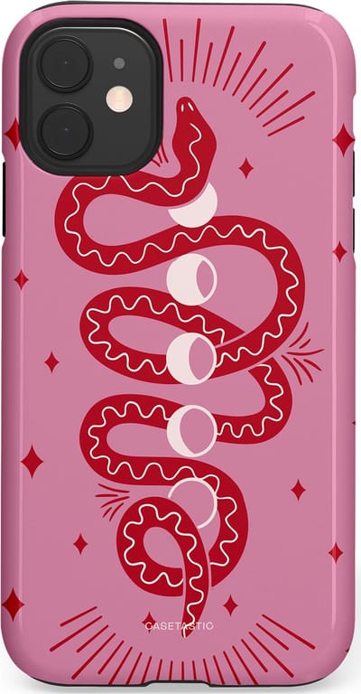 Casetastic Hoesje Geschikt voor Apple iPhone 11 - Stijlvolle Beschermende Duo-layer Case - Eclipseslang