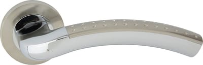 Domino® Deurklink SHARON-R ECO M6/M9 - Chroom/Nikkel - Deurkruk, Deurbeslag, Deurklinken voor Binnen - Deurbeslag van aluminium - Deurklink voor kamerdeur, kantoordeur, kelderdeur en binnendeur