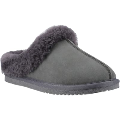 Hush Puppies Amara Suède Dames Grijze Slippers