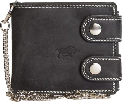 Leren Dames Portemonnee Met Ketting Zwart - Leren Heren Portemonnee Met Ketting Zwart