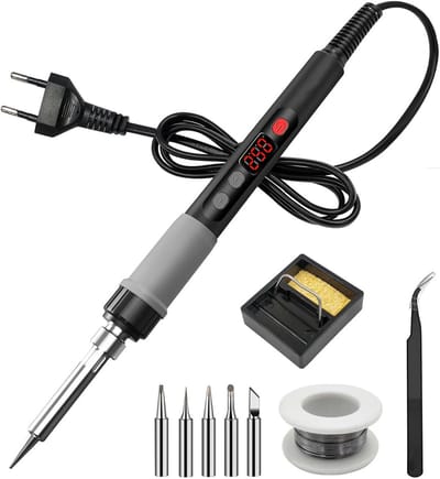 Krachtige Soldeerbout Set met Instelbare Temperatuur en LCD-Display - Compleet Elektrisch Gereedschap