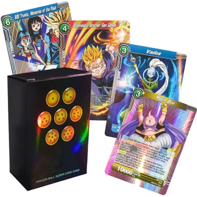 50 stuks Dragon Ball Kaarten Glanzend Son Goku Super Saiyan Serie Handtekening Spelkaart Klassieke Collectie Speelgoed Rond Sensorische Compressie Stuiterend Duurzaam gray