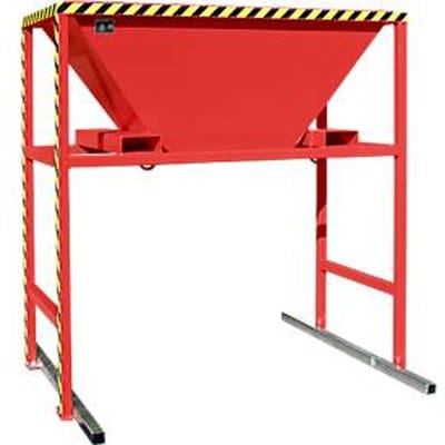 Bauer BTM vultrechter, plaatstaal, mobiel en stationair, inrijvakken, L 1700 x B 1980 x H 2050 mm, gelakt, vuurrood RAL 3000