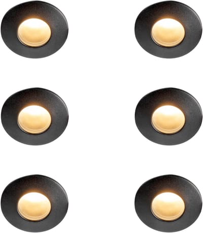QAZQA 97594 - Inbouwspot voor badkamer - 6 stuks - Ø 85 mm - -