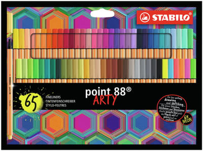 Fineliner stabilo point 88/65 arty f ass 65st | 5 stuks