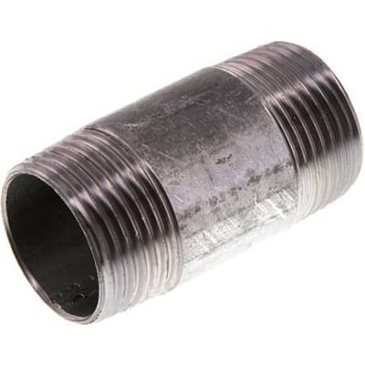 R 1'' Verzinkt Stalen Dubbele Pijpnippel 50 Bar DIN 2982 - 60mm [5 Stuks]