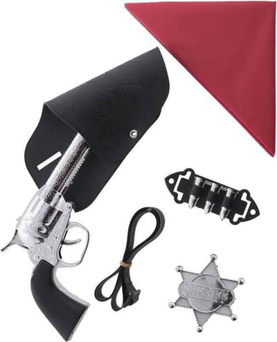 Funny Fashion Speelgoed cowboy verkleed set - 5-delig - wapens en accessoires