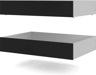 Nada bed 2 bedlades breedte 99 cm, matzwart.