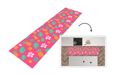 Keukenloper - Loper keuken - Zomer - Patronen - Ananas - 200x50 cm - Keukenloper vinyl