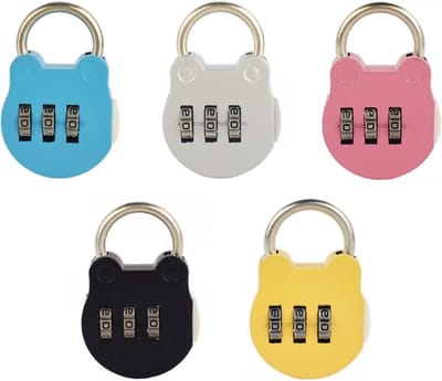 Set van 5 Kleurige Mini Hangsloten voor Koffers en Lockers - Ideaal voor Gym en Outdoor Gebruik