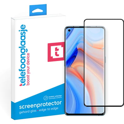 OPPO Reno 4 Pro screenprotector gehard glas Edge to Edge