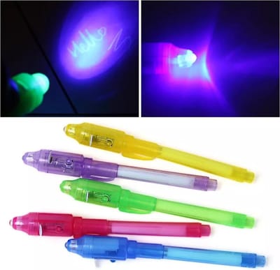 Onzichtbare inkt pen met UV lampje voor geheime tekst - Secret - Onzichtbaar inktpen - Invisible ink pen